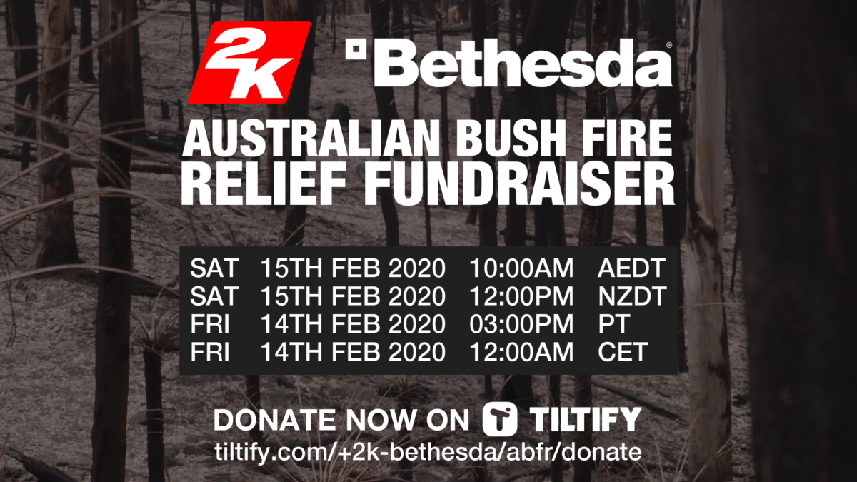 2K Bethesda Australian bushfire relief