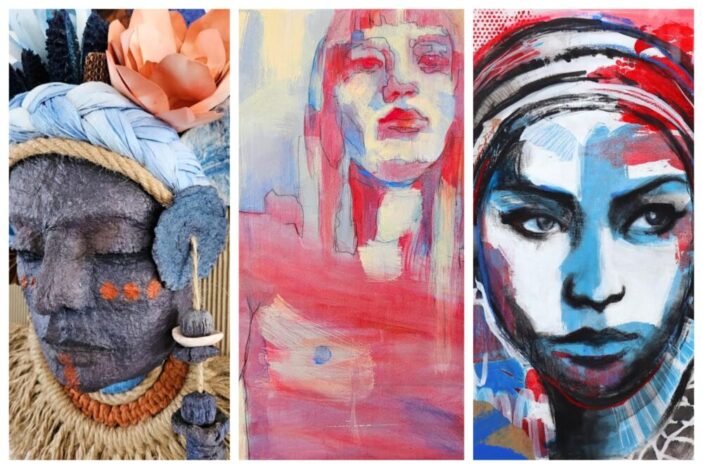 Collage of works by Magali Fuega