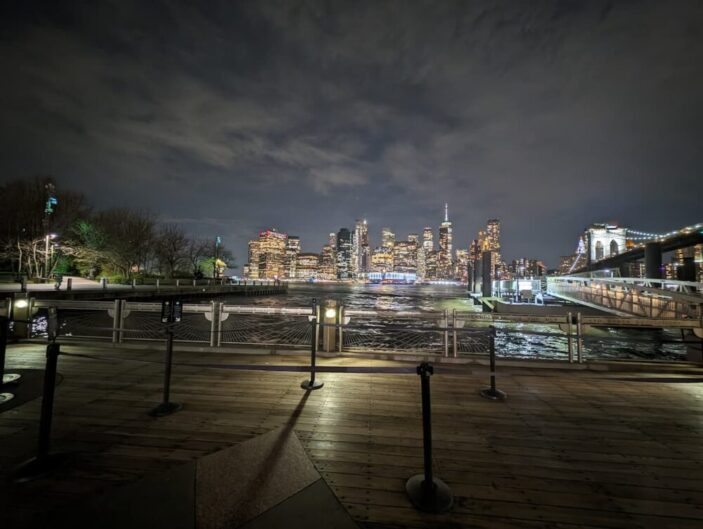 New York at night from Dumbo