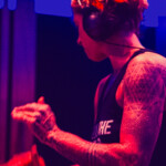 Sheila putting down some percussion